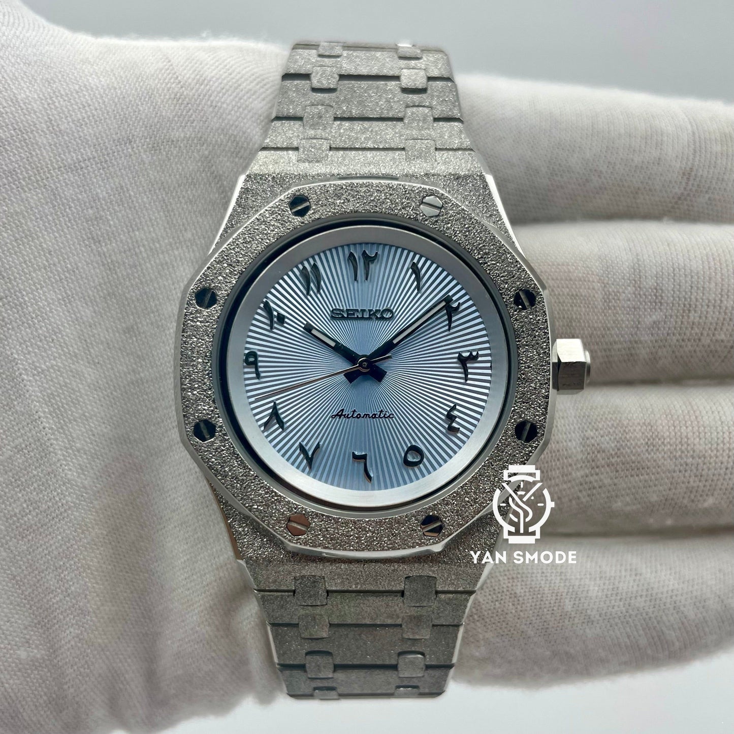 SekioMod Royal Oak Brillante Arabic Dial Bleu Claire - Yan Smode