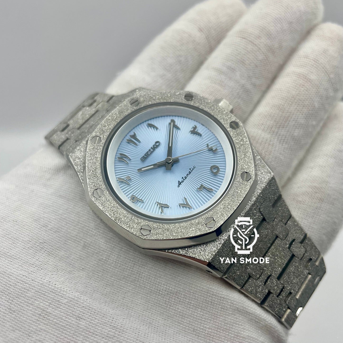SekioMod Royal Oak Brillante Arabic Dial Bleu Claire - Yan Smode