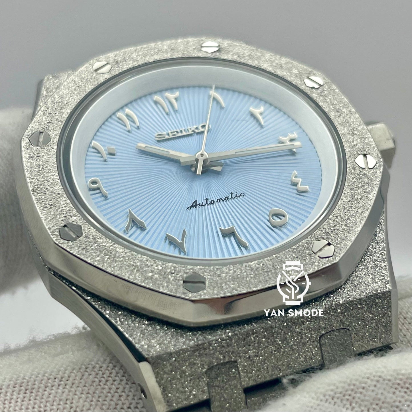 SekioMod Royal Oak Brillante Arabic Dial Bleu Claire - Yan Smode