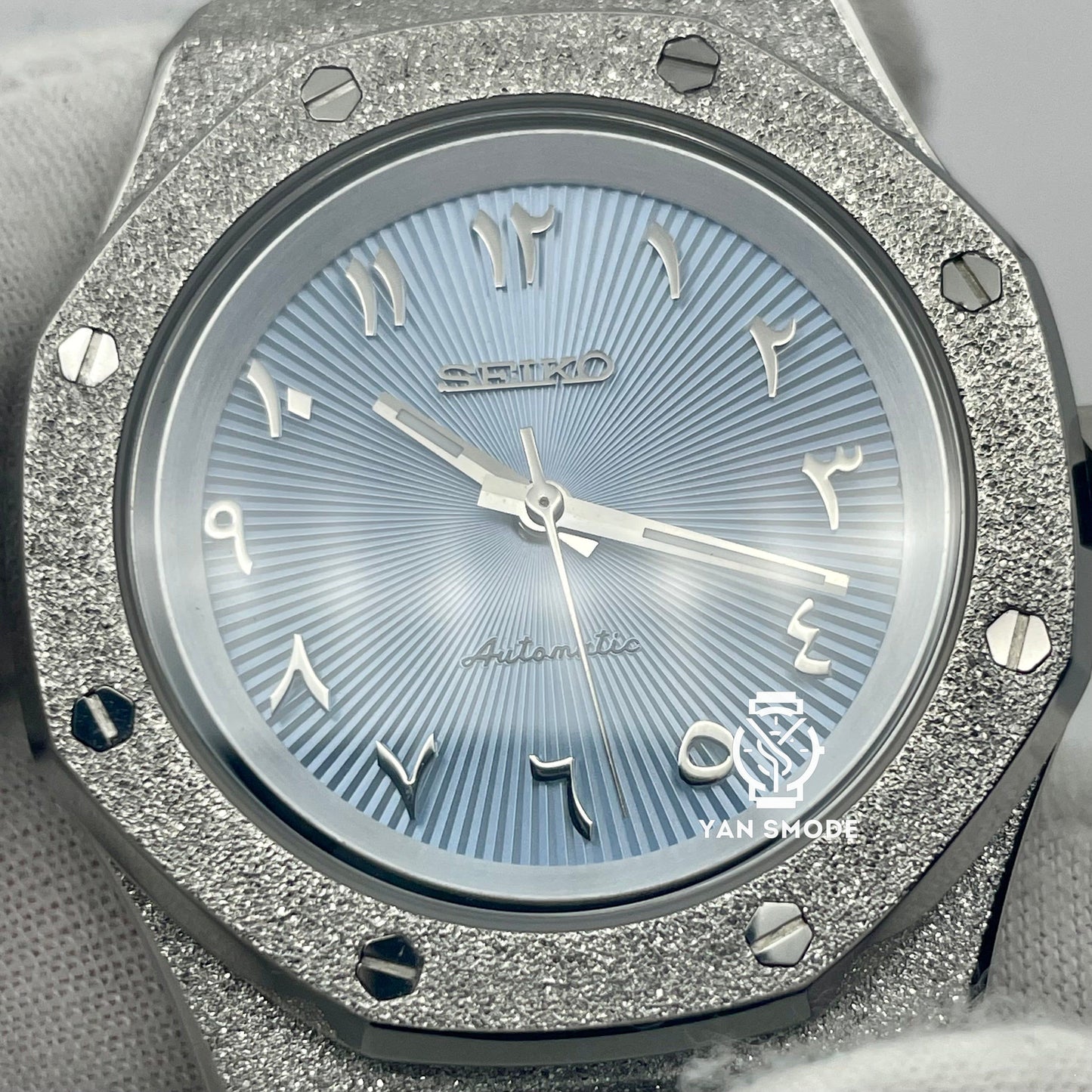 SekioMod Royal Oak Brillante Arabic Dial Bleu Claire - Yan Smode