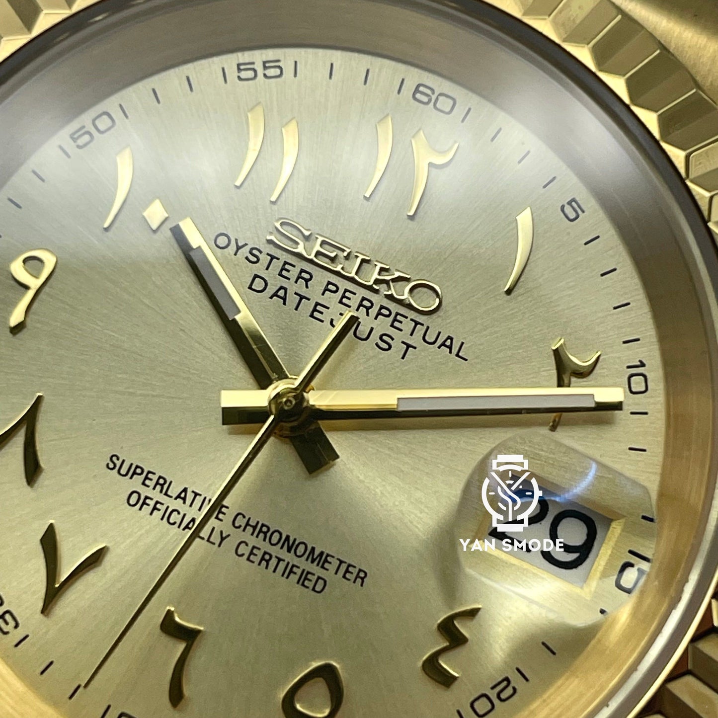 Date Just Arabic Dial Or Jaune