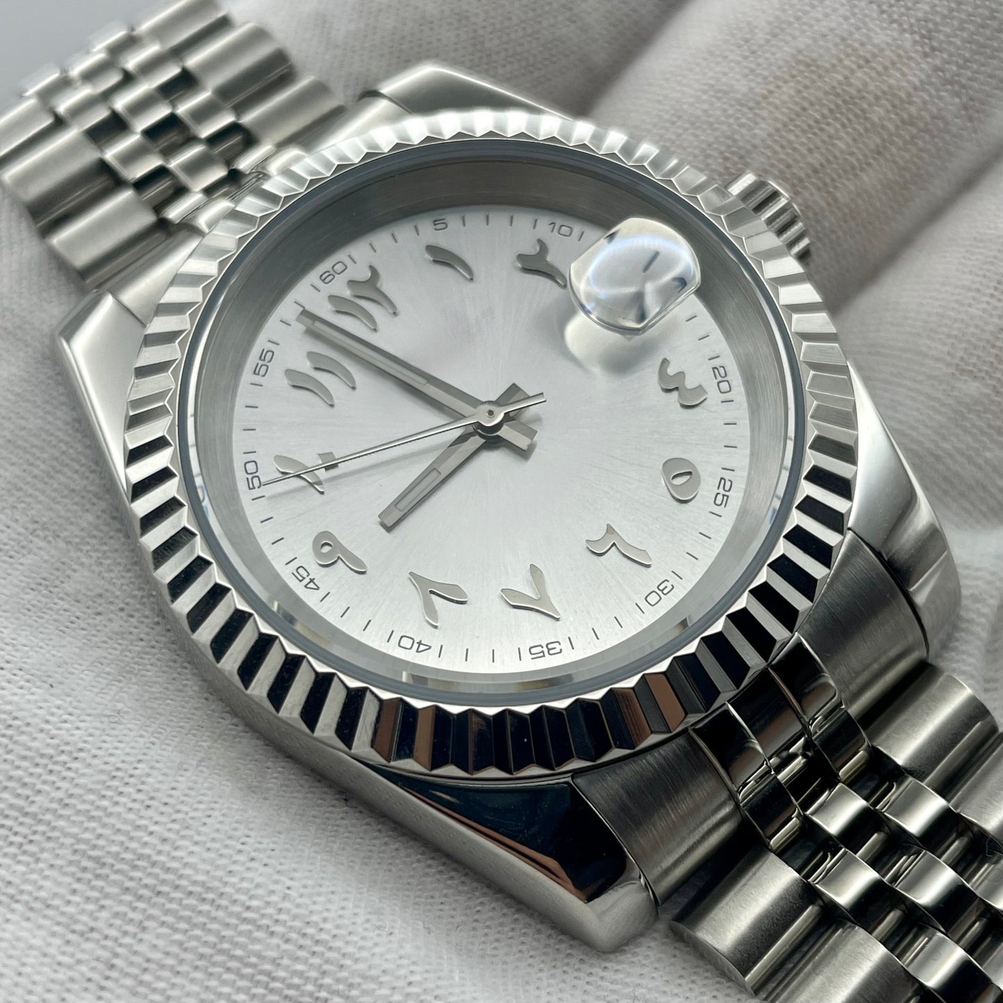 Date Just Arabic Dial Grey