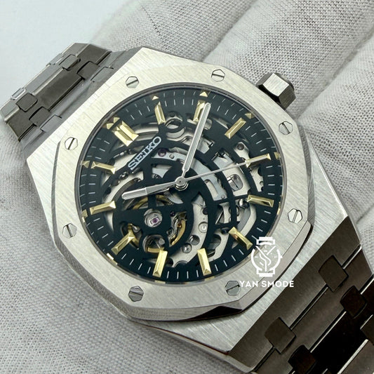 Royal Oak Squelette Noire Index Or Jaune