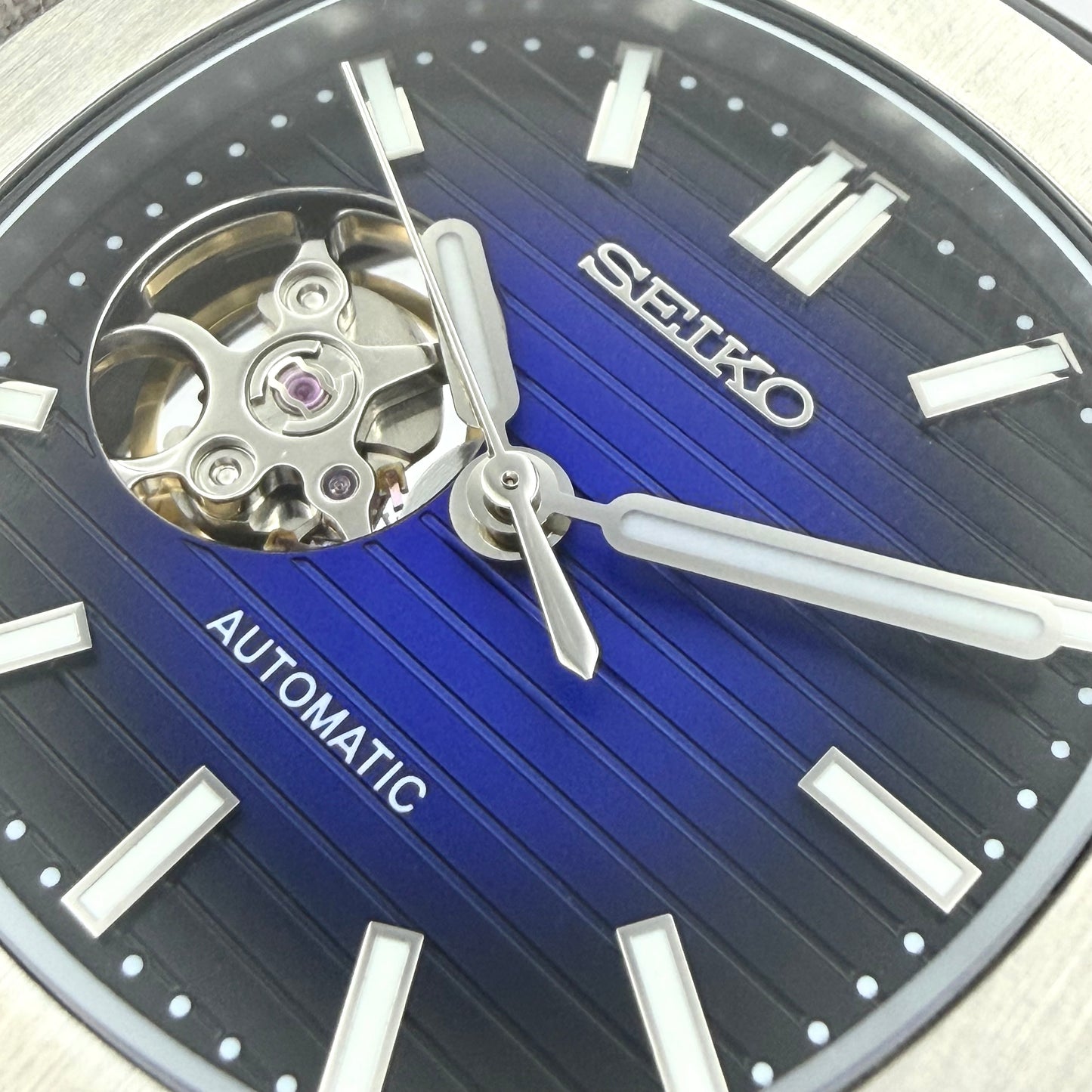 Nautilus Bleu Nuit Ouverte Cuir Bleu