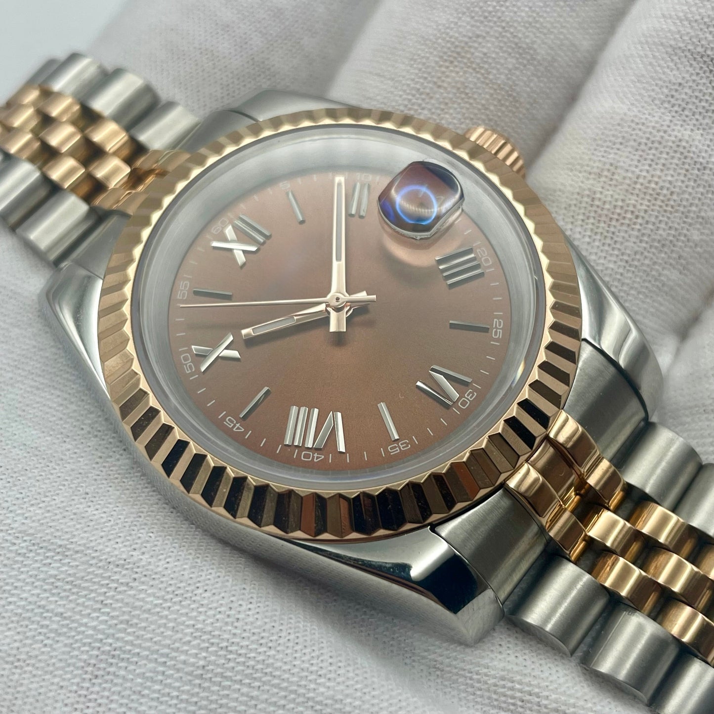 Date Just Brown Rose Gold 