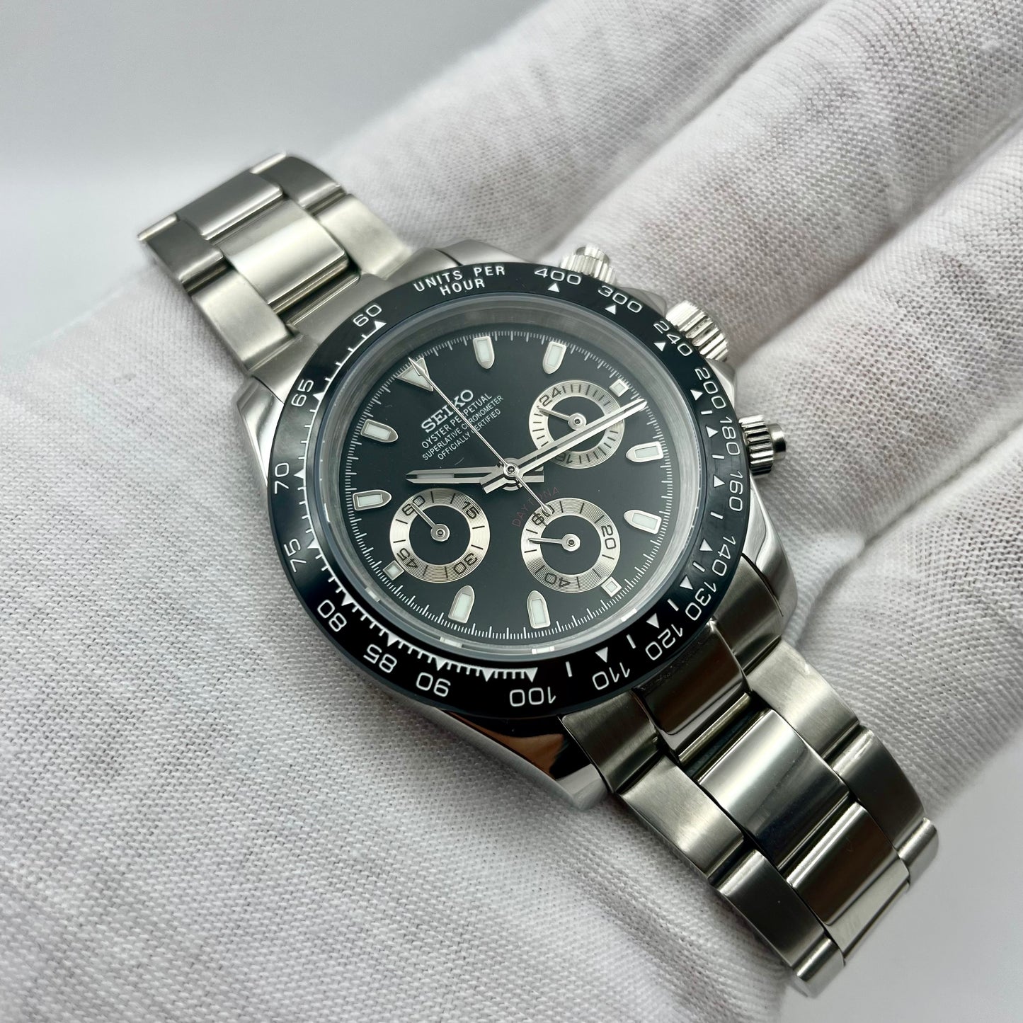 SeikoMod Daytona Black