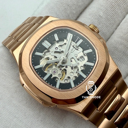 Nautilus Or Rose Squelette Noire