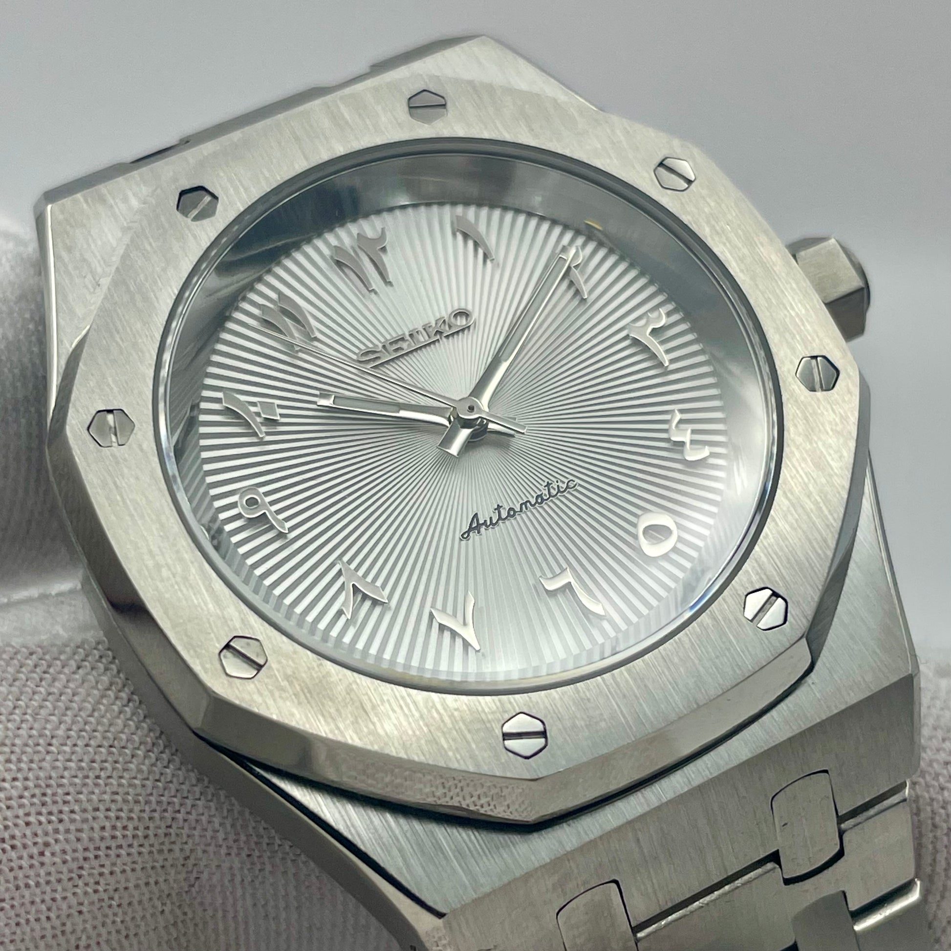 SeikoMod Royal Oak Arabic Dial Blanche - Yan Smode