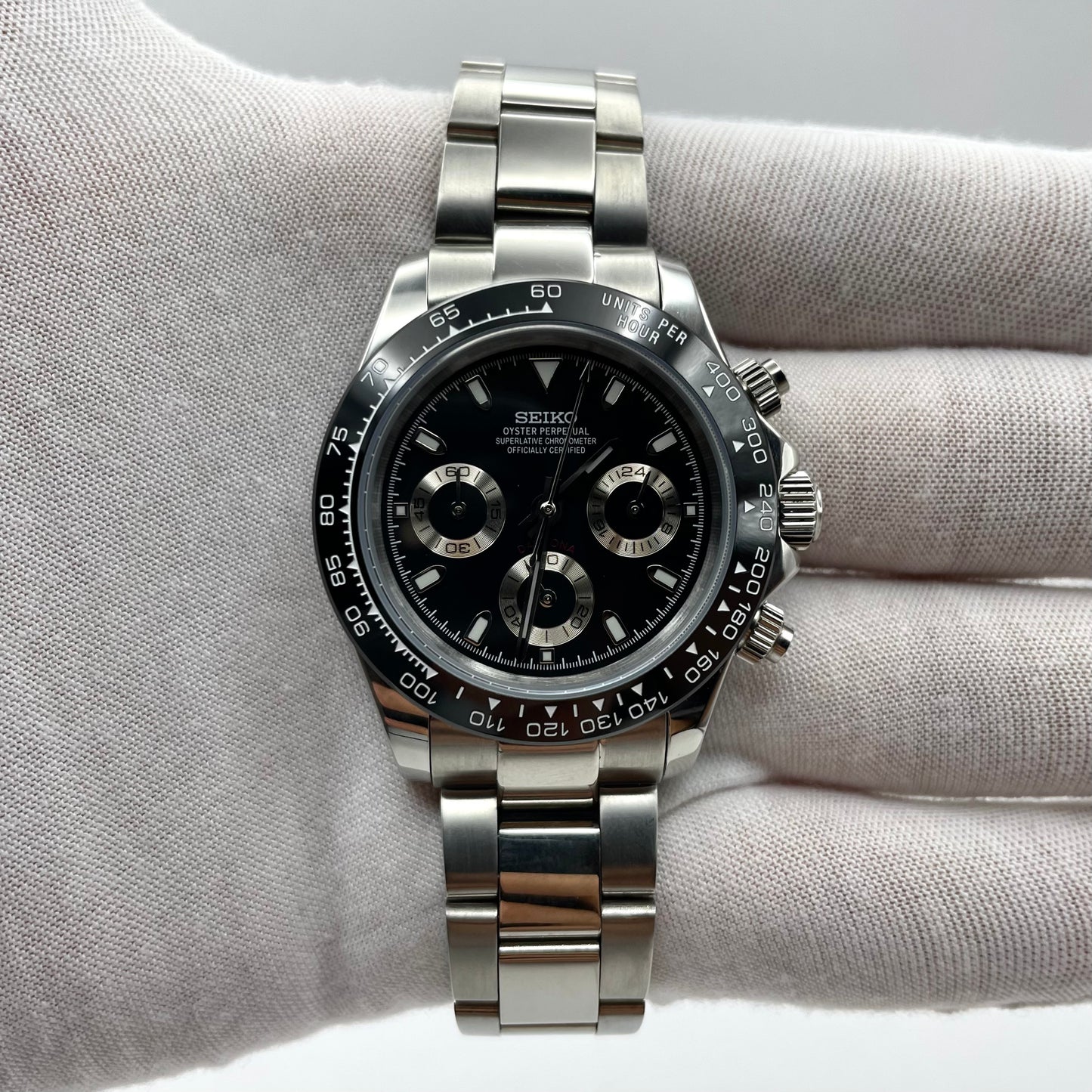 SeikoMod Daytona Black