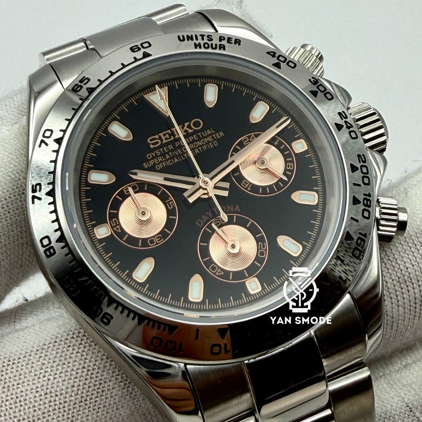 Daytona Noire Index Or Rose