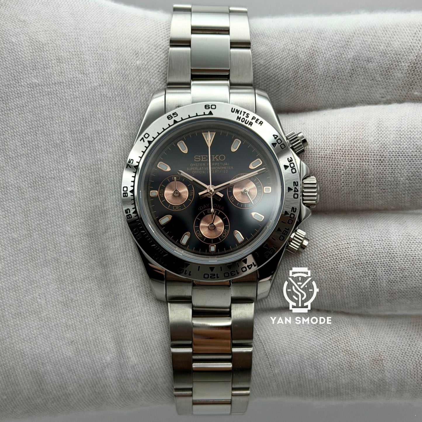 Daytona Noire Index Or Rose