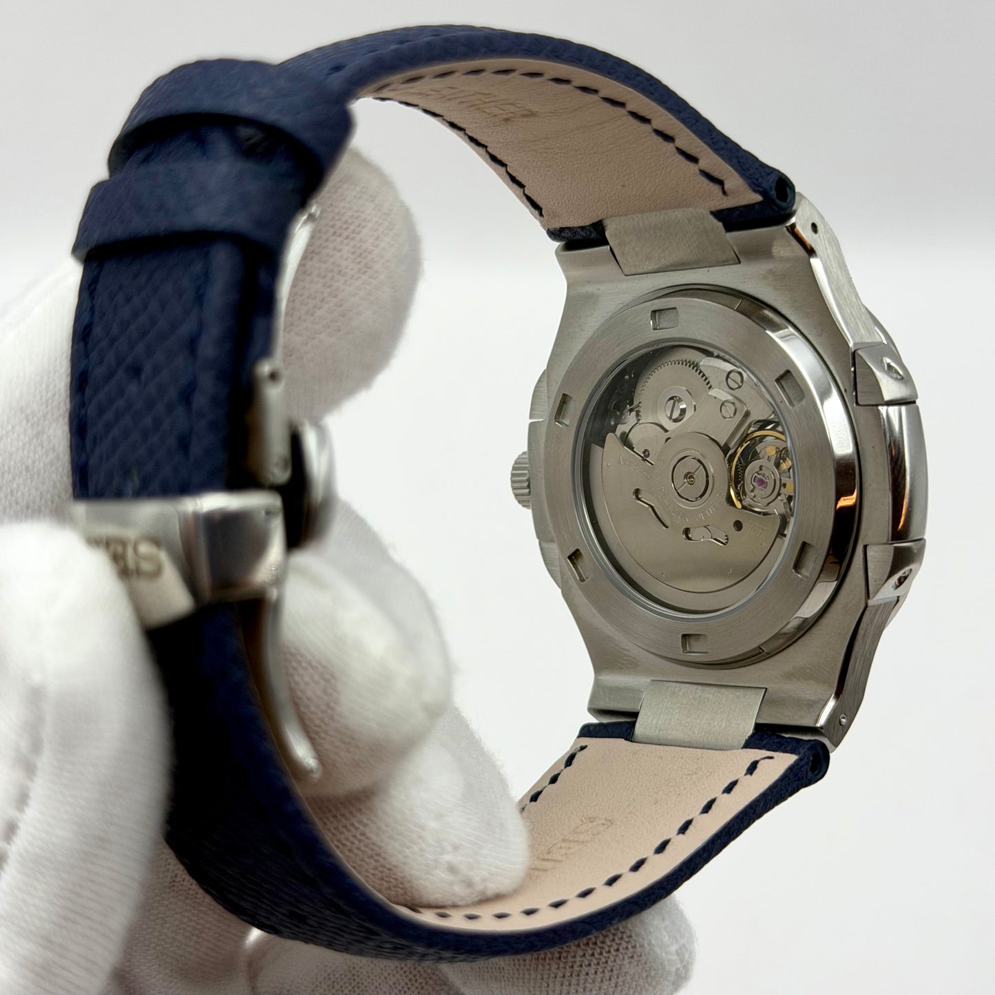 Nautilus Bleu Nuit Ouverte Cuir Bleu