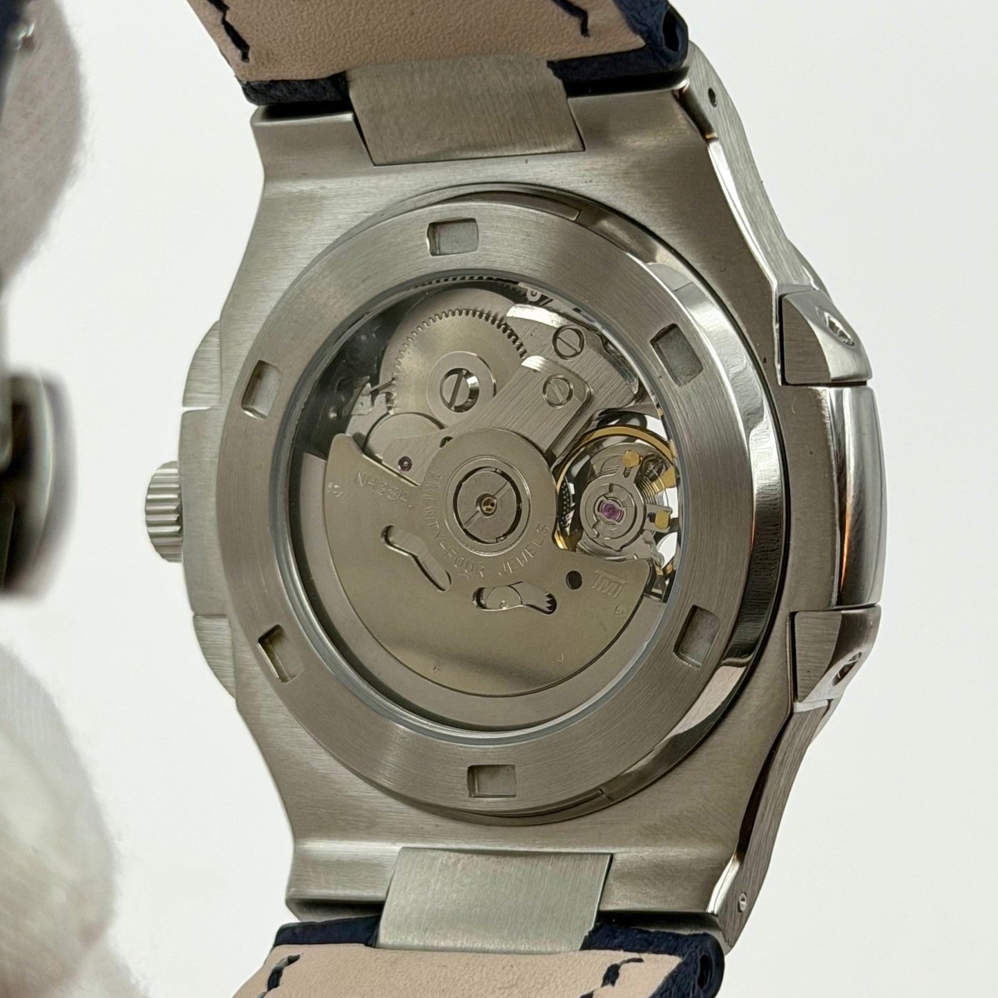 Nautilus Bleu Nuit Ouverte Cuir Bleu