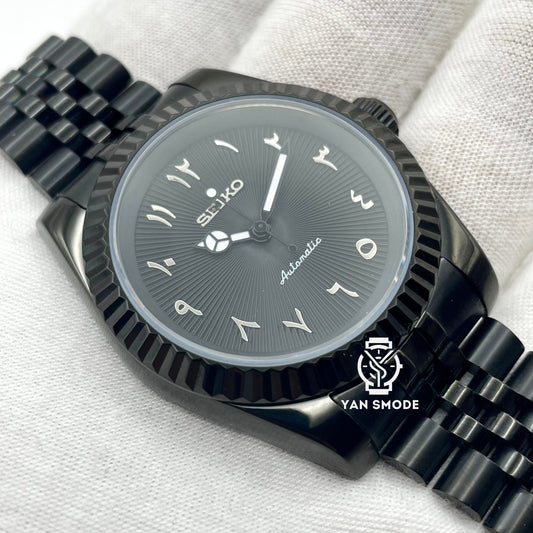 Arabic Dial Noir Entièrement Noire