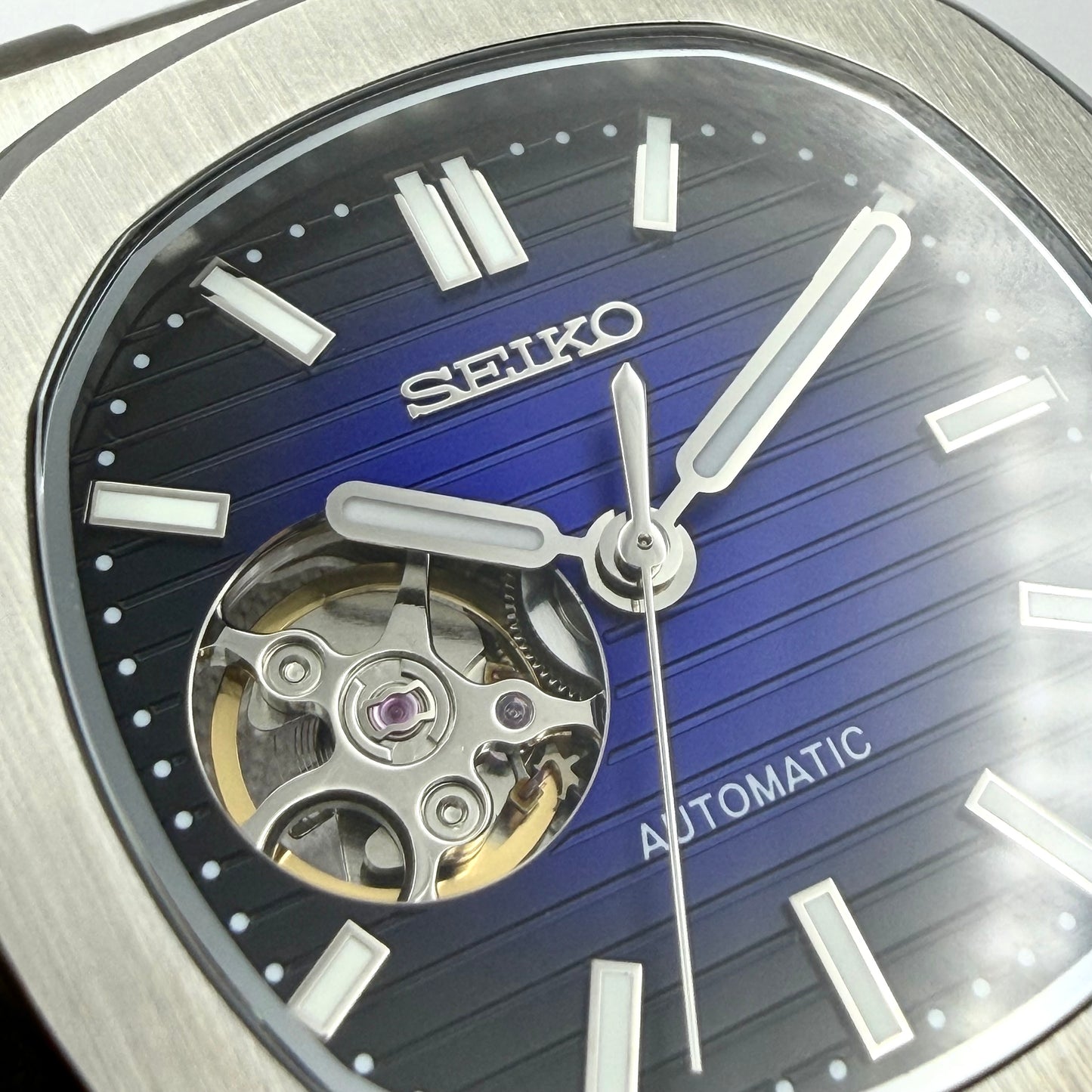 Nautilus Bleu Nuit Ouverte Cuir Bleu