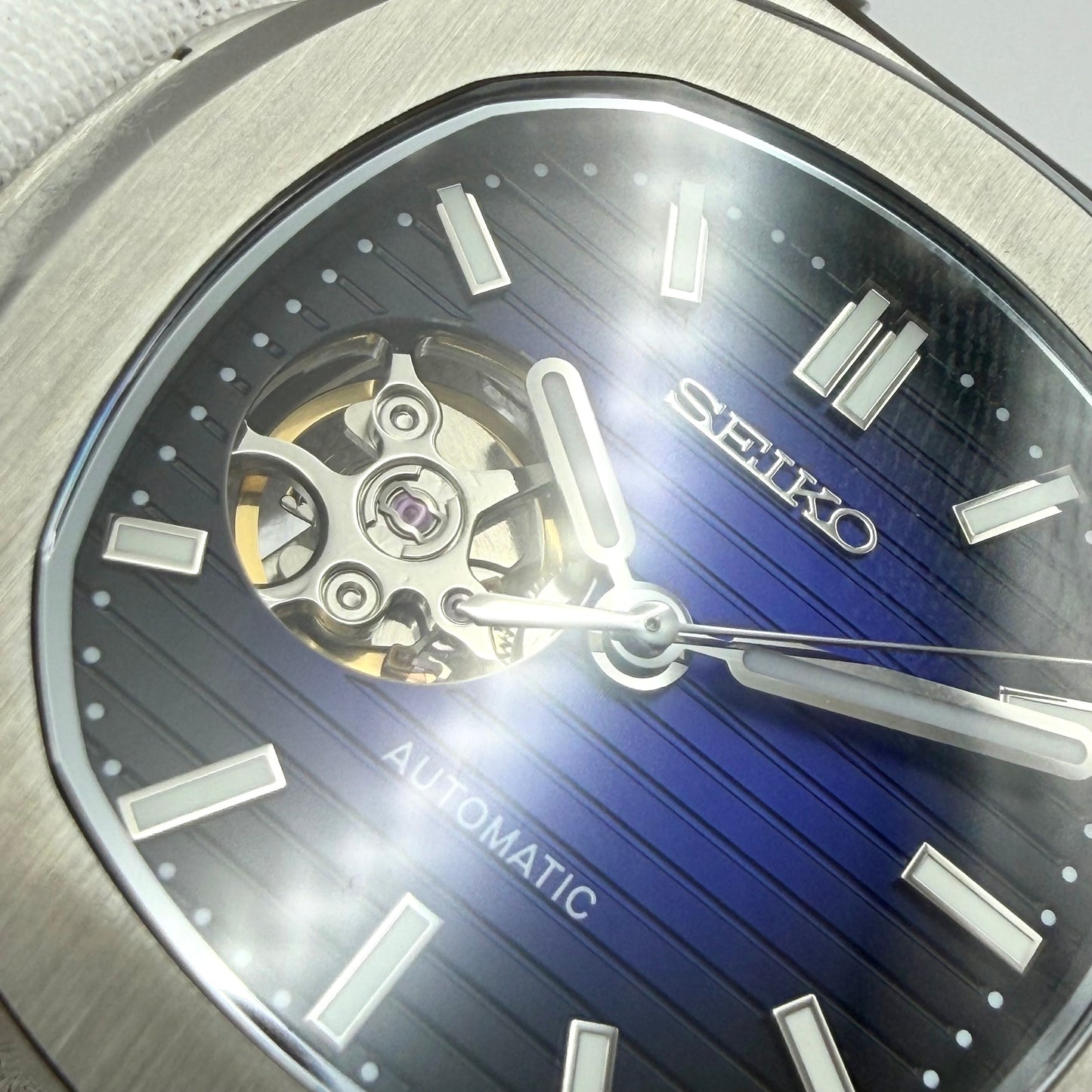 Nautilus Bleu Nuit Ouverte Cuir Bleu