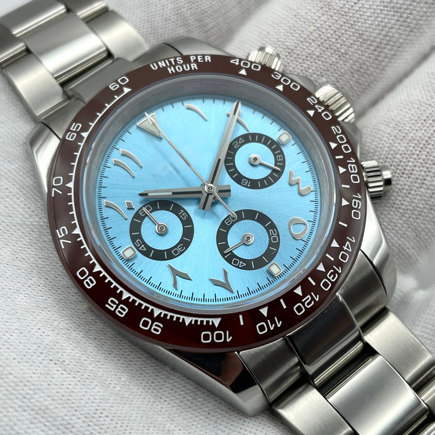 Lorena Arabic Dial Bleu Clair Marron