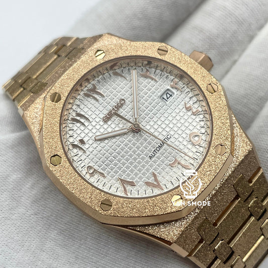 Royal Oak Brilliant Black Arabic Dial Black 