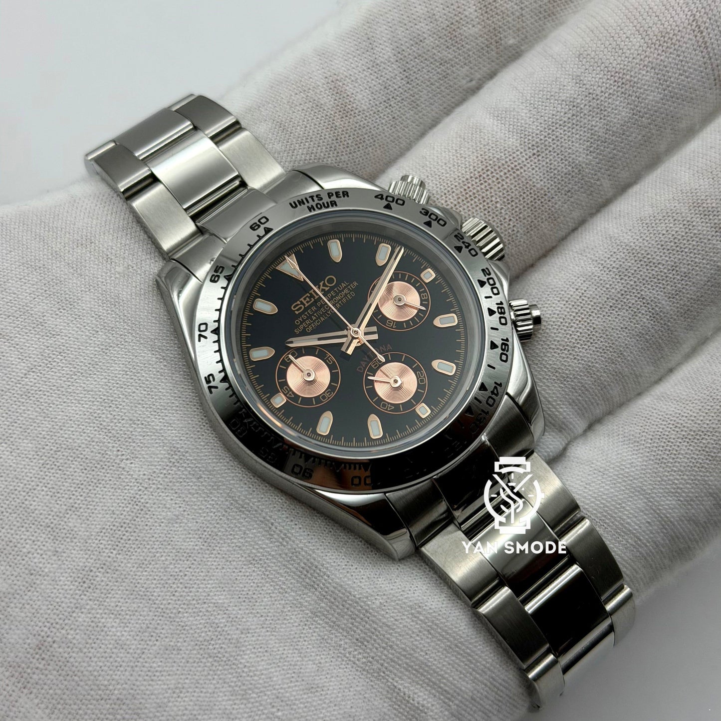 Daytona Noire Index Or Rose