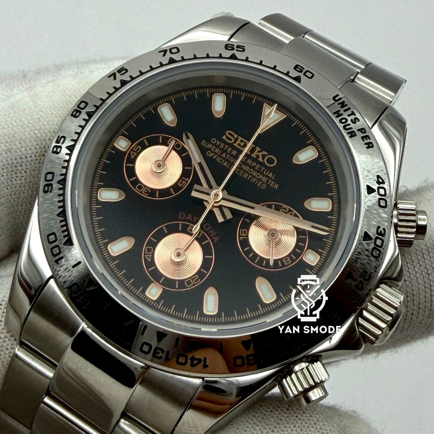 Daytona Noire Index Or Rose