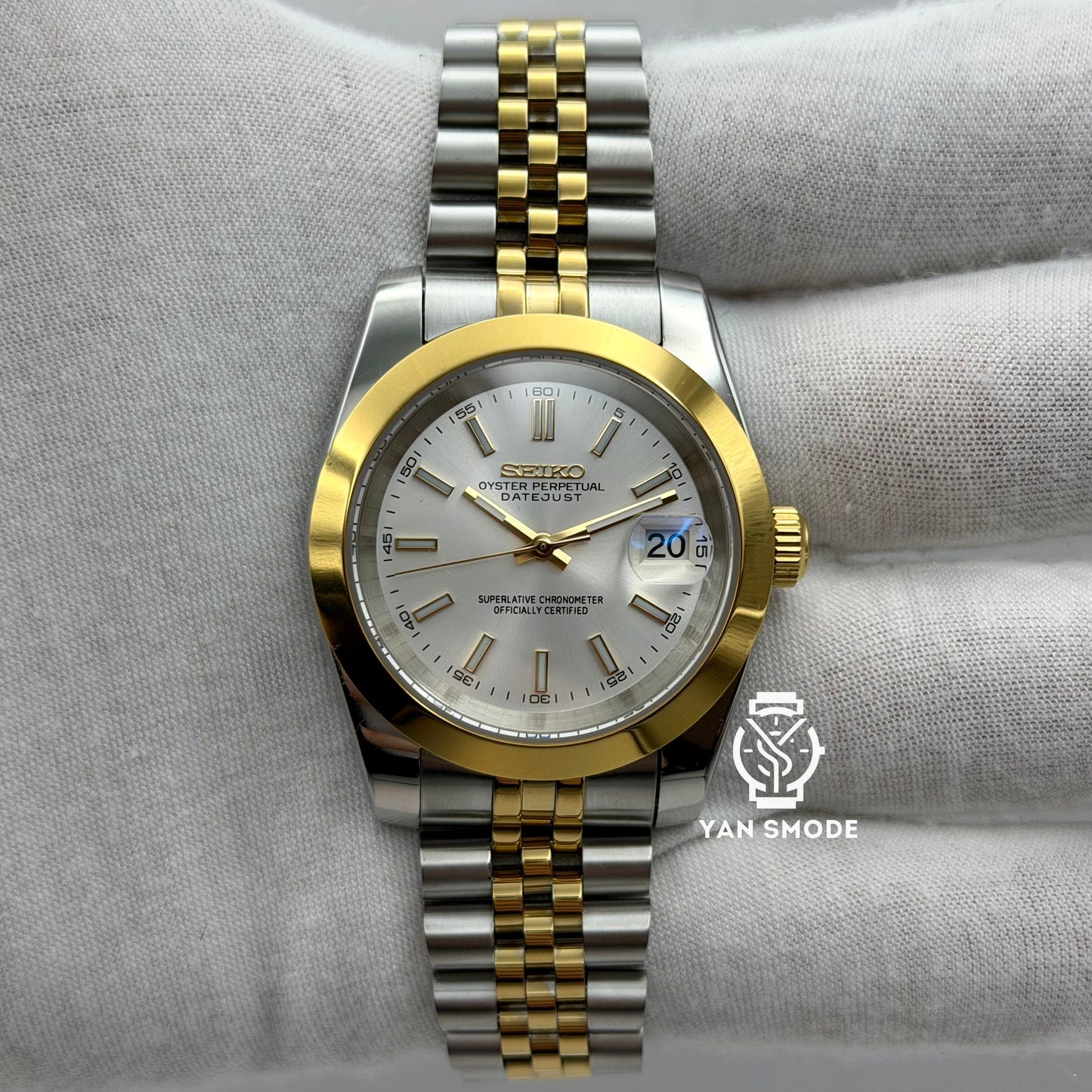 Date Just Yellow Gold Decorated with Diamonds 