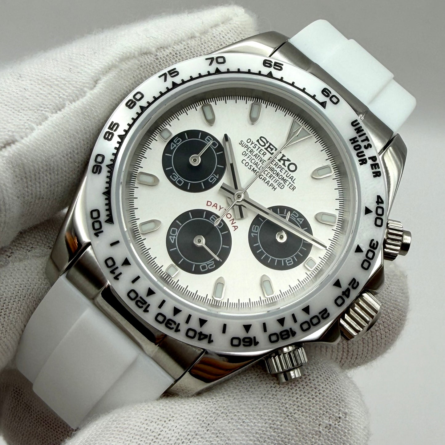 Daytona Blanche Caoutchouc