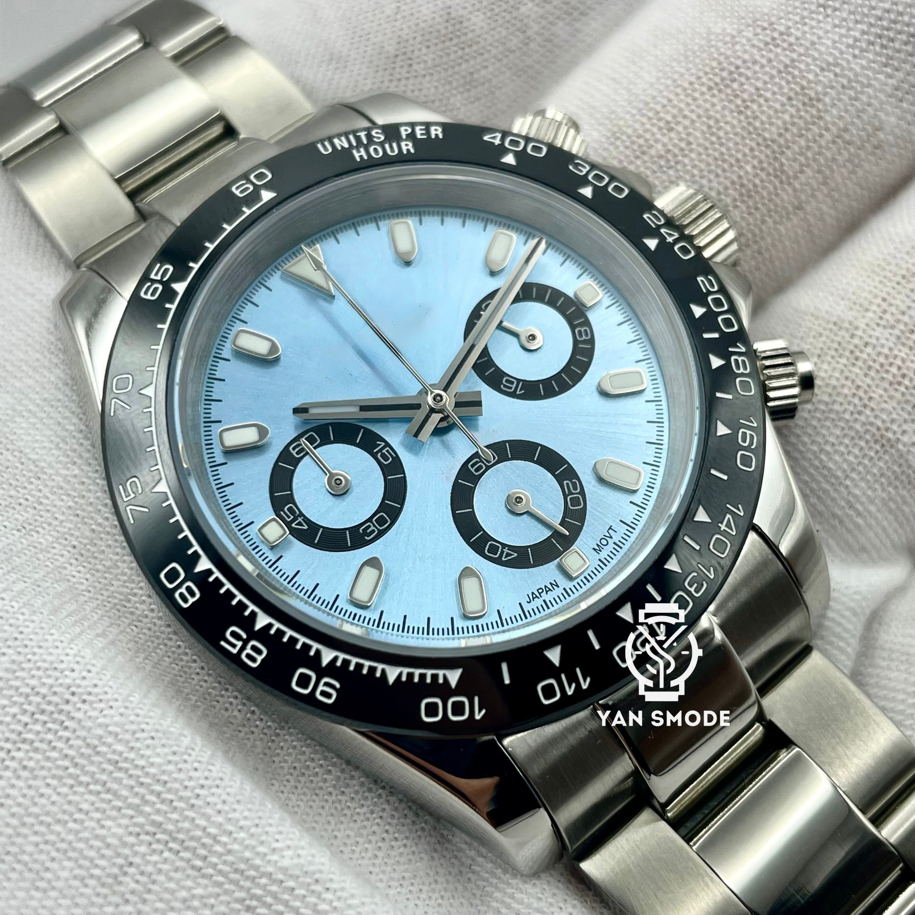 Seiko Mod Custom Watch | Daytona Light Blue, Quartz Chronograph