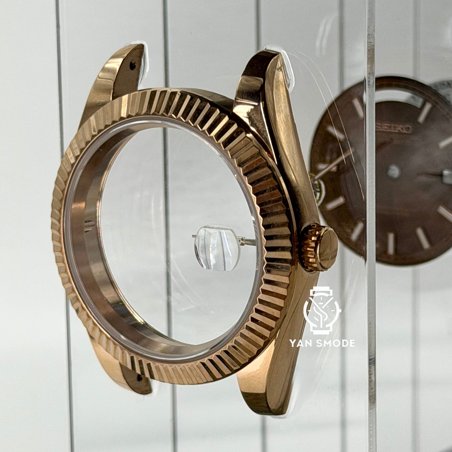 Maquette Day Date Or Rose Caramel