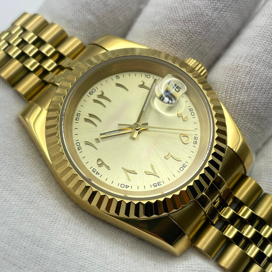Date Just Yellow Gold Decorated with Diamonds 