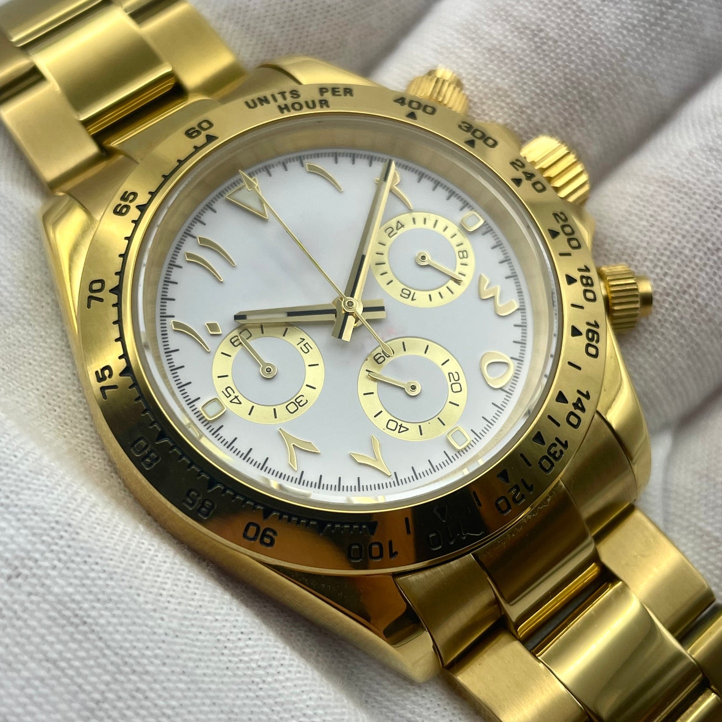 Lorena Or Jaune Arabic Dial Blanche