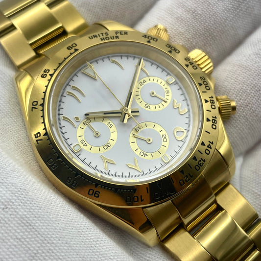 Lorena Or Jaune Arabic Dial Blanche