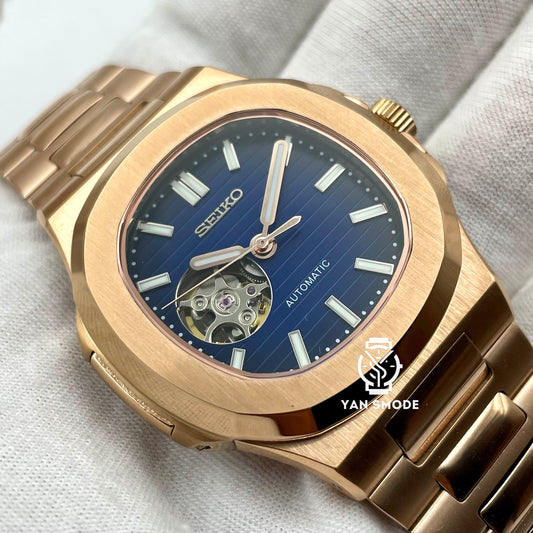Nautilus Or Rose Bleu Nuit Ouverte