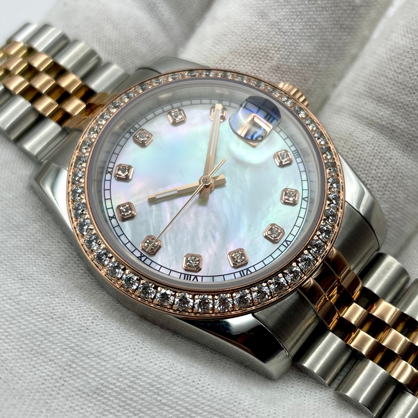 Date Just Brown Rose Gold 