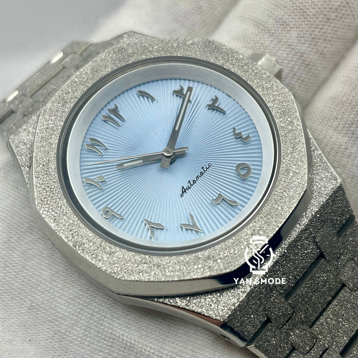 Rovena Brillante Arabic Dial Bleu Clair