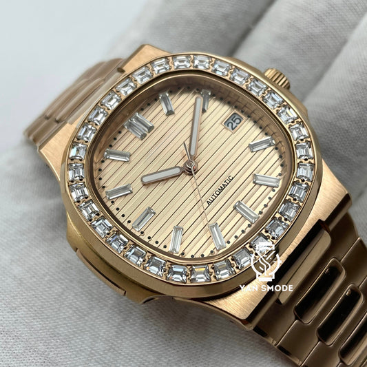 Nauris Or Rose Ornée de Diamants