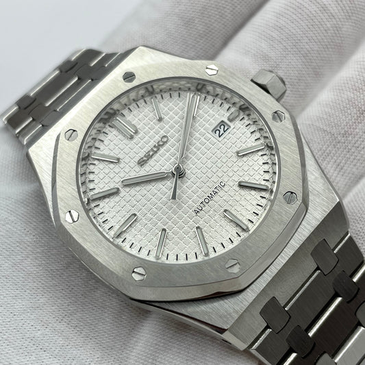 Seiko Mod Royal Oak Blanche