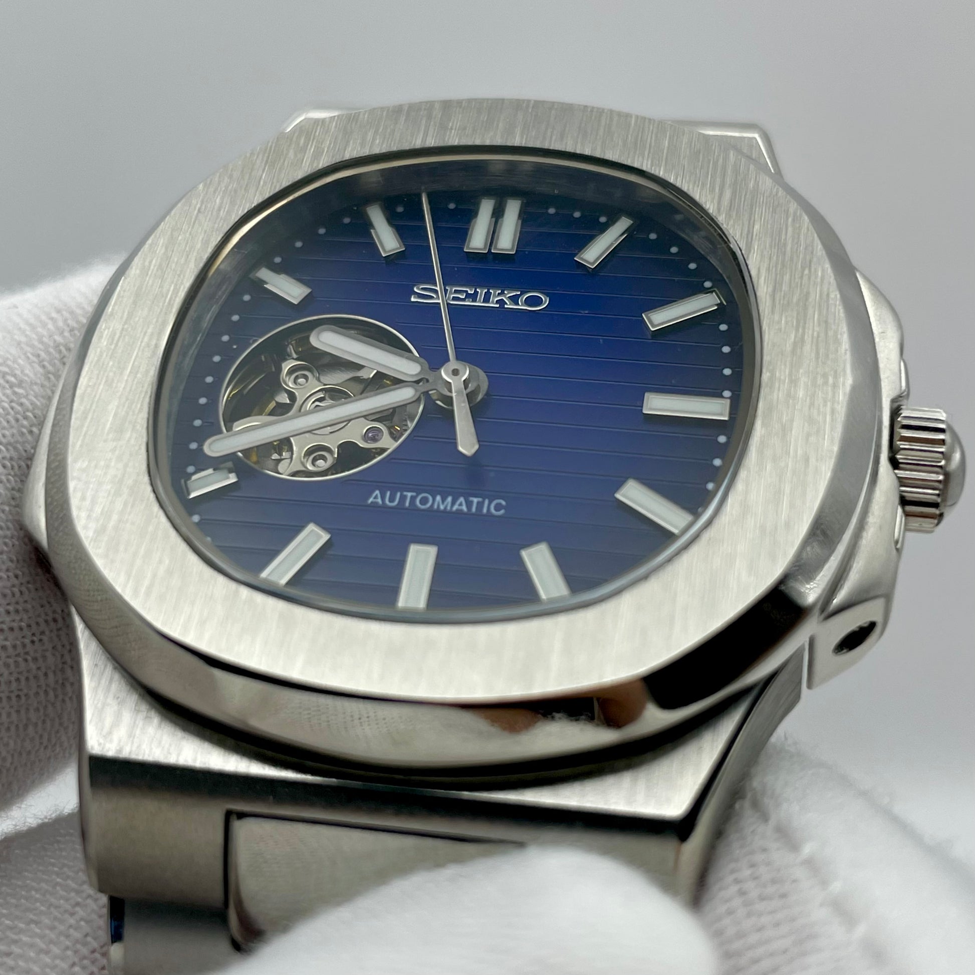 SeikoMod Nautilus Bleu Nuit Ouverte - Yan Smode