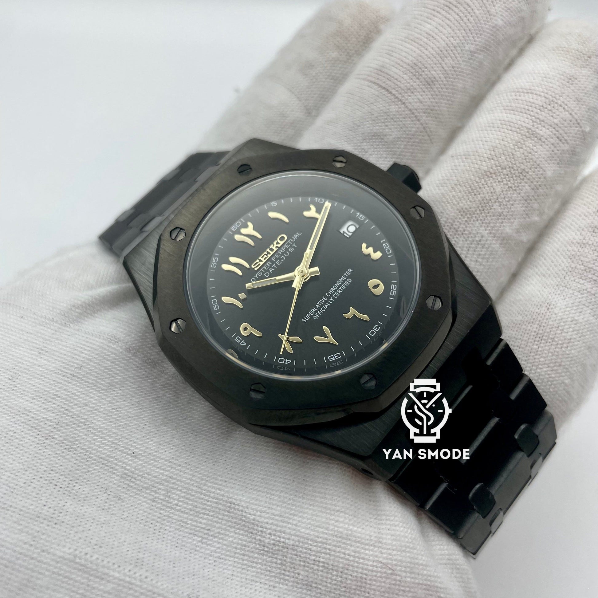 SekioMod Royal Oak Noire Arabic Dial Dorée - Yan Smode