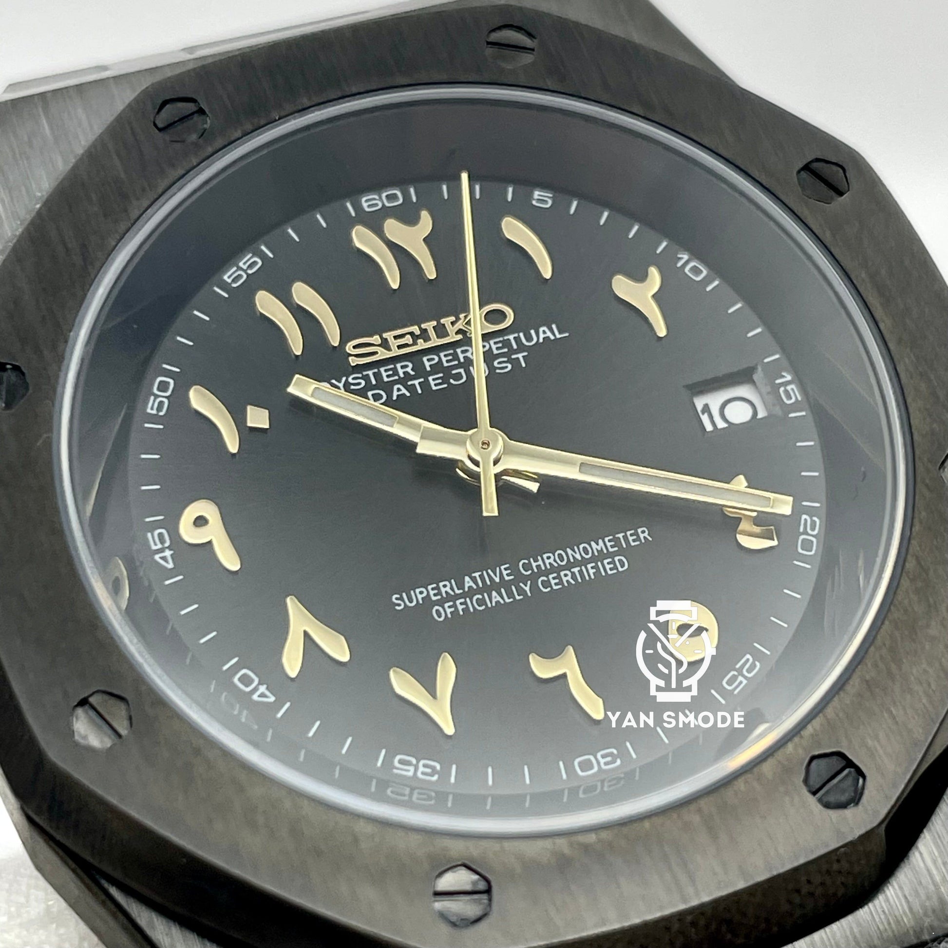 SekioMod Royal Oak Noire Arabic Dial Dorée - Yan Smode