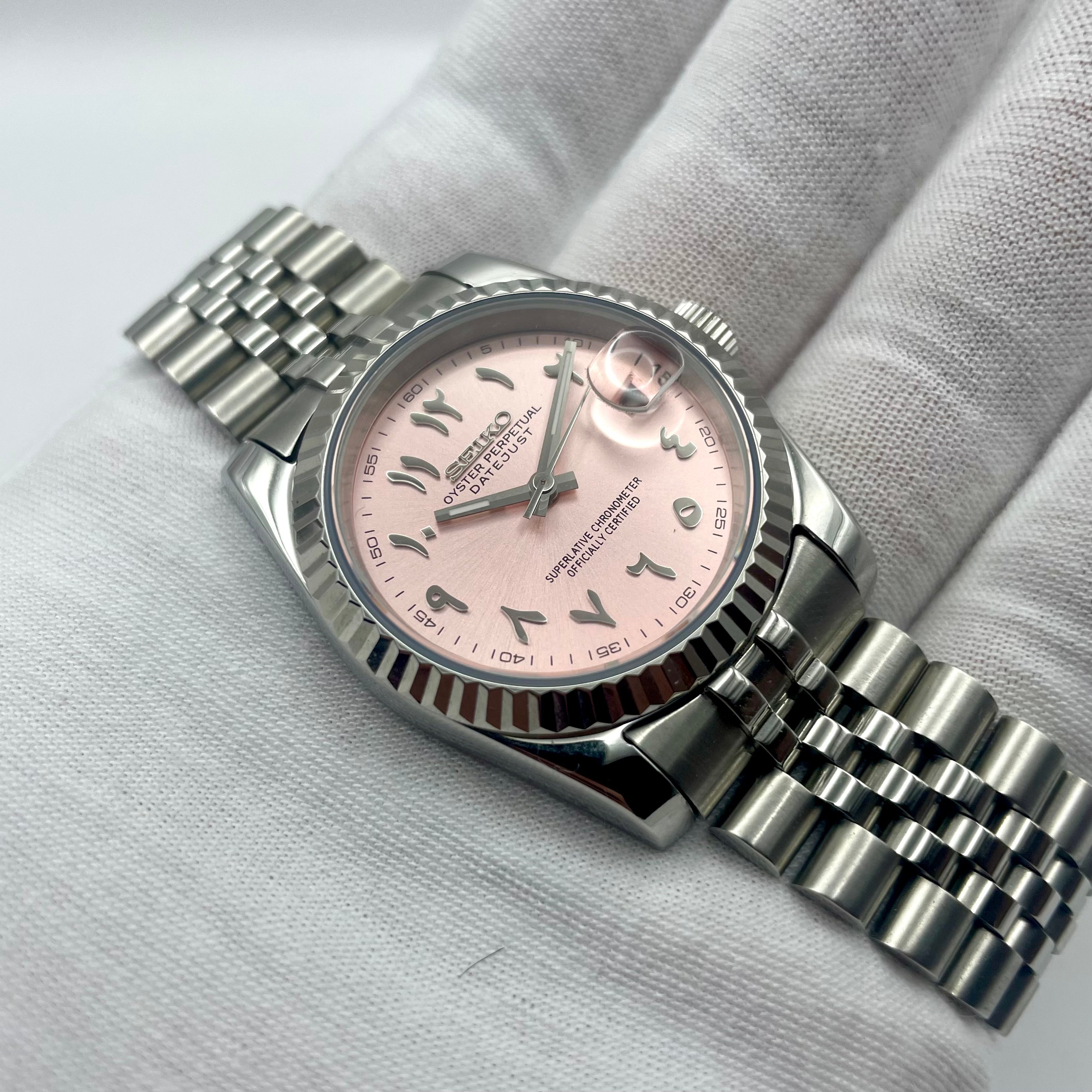 SeikoMod DateJust Arabic Dial Rose - Yan Smode