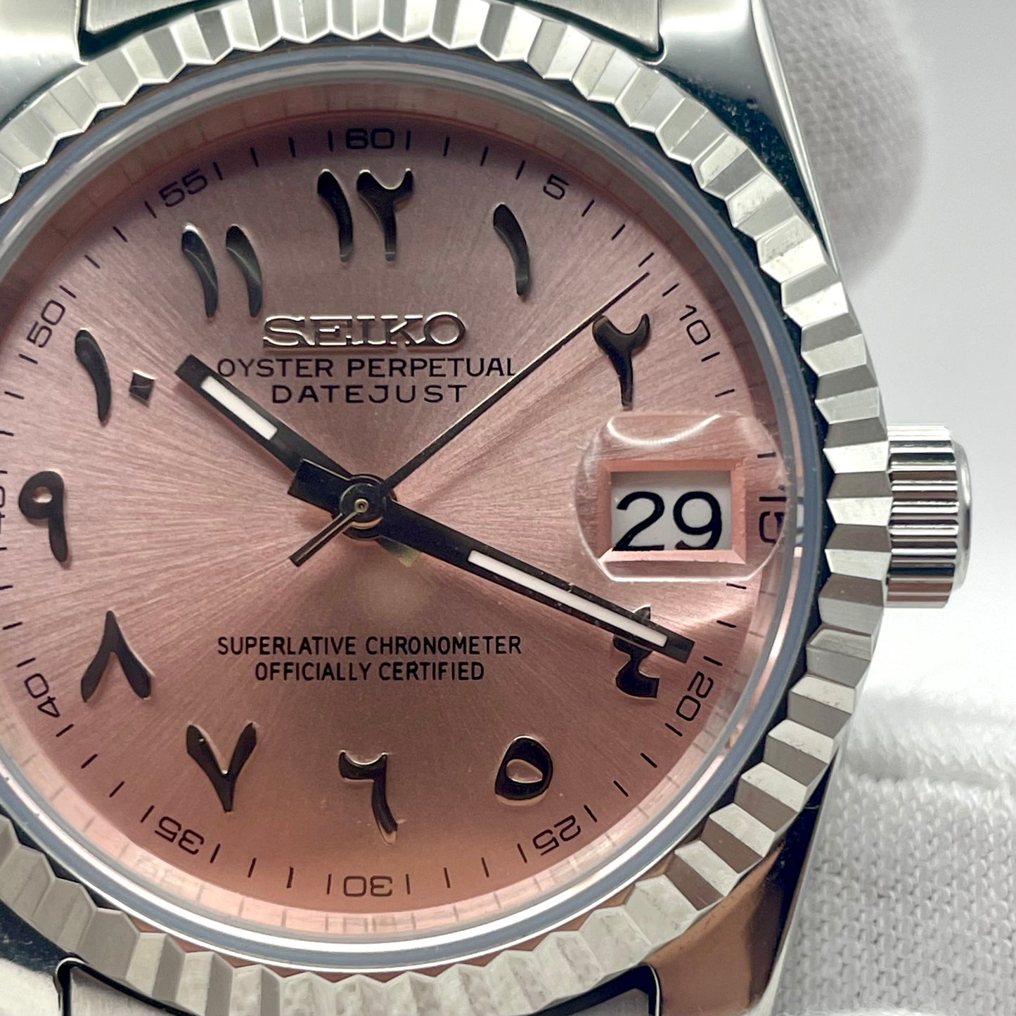 SeikoMod DateJust Arabic Dial Rose - Yan Smode