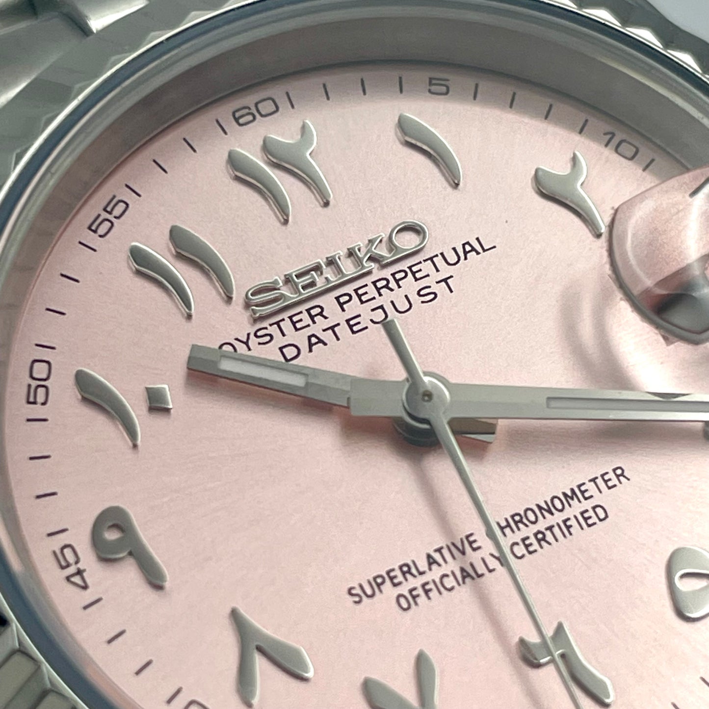 SeikoMod DateJust Arabic Dial Rose - Yan Smode