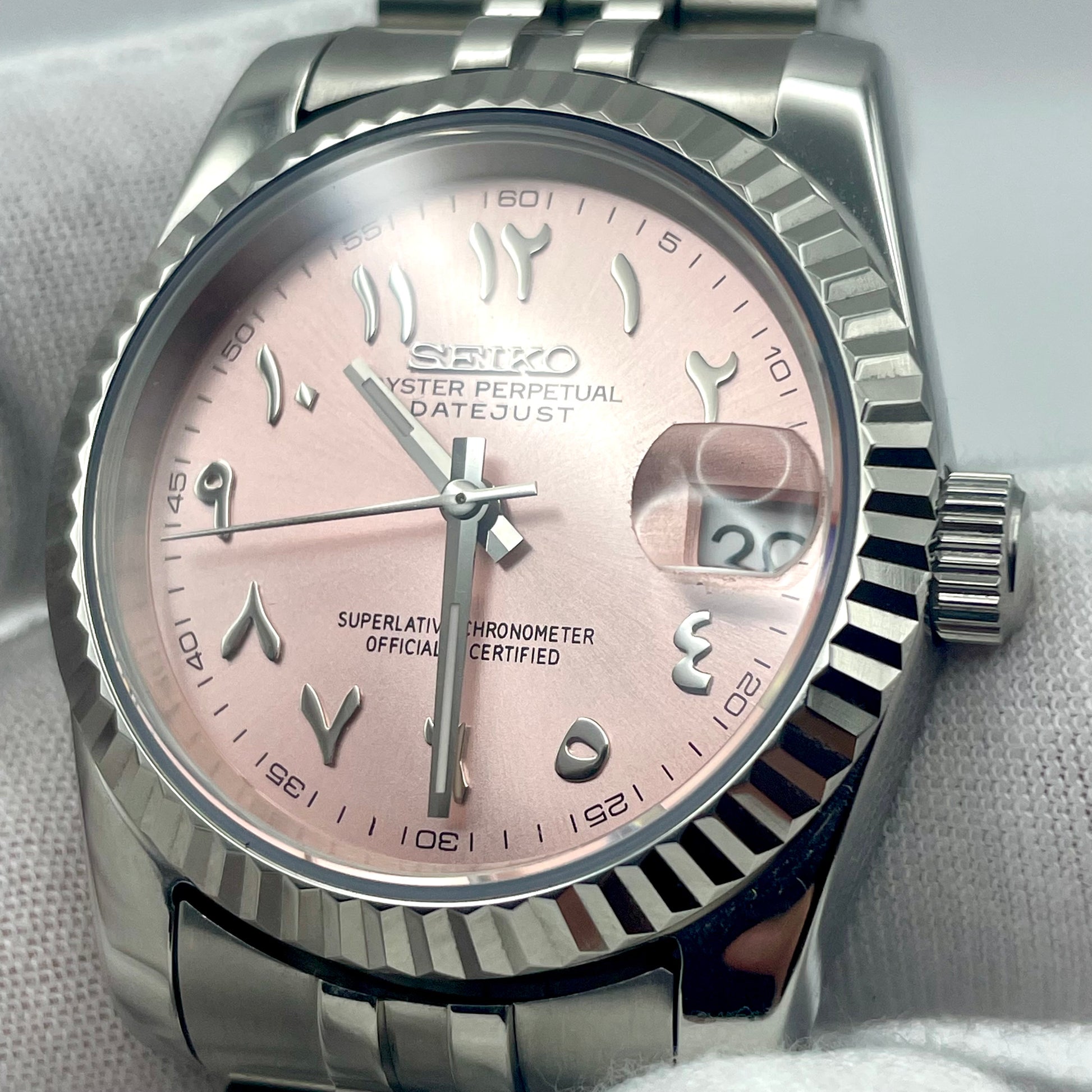 SeikoMod DateJust Arabic Dial Rose - Yan Smode