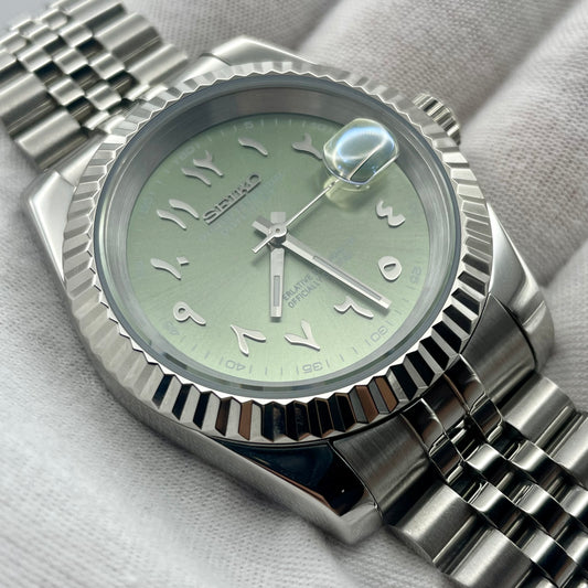 SeikoMod DateJust Arabic Dial Verte Kaki - Yan Smode