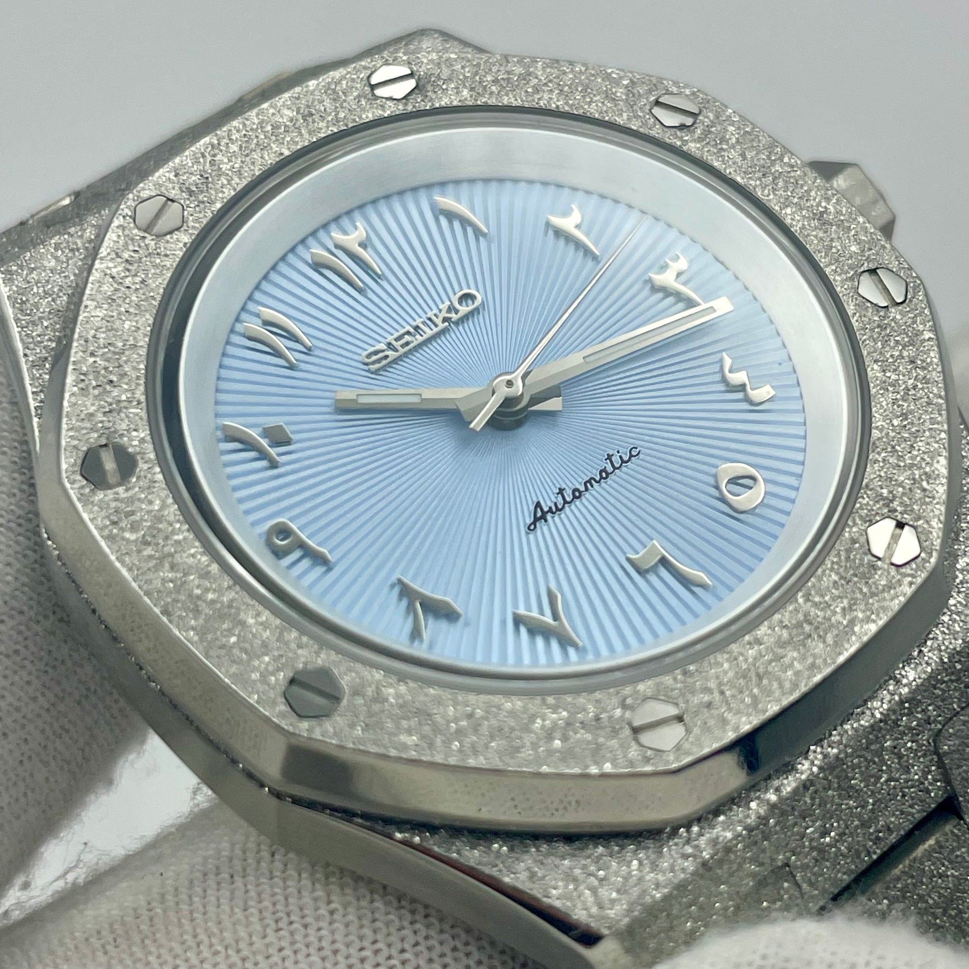 SeikoMod Royal Oak Brillante Arabic Dial Bleu Claire - Yan Smode